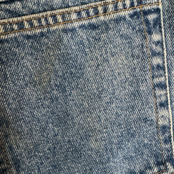 Vintage 80s Banana Republic Safari High Rise Cutoff Jean Shorts Med Wash Sz 10 - Picture 8 of 8